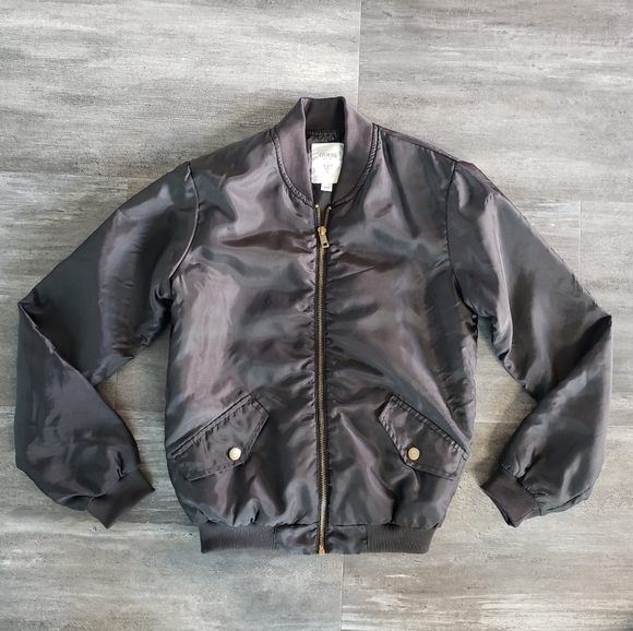Guess Jackets & Coats Black Lightweight Puffer Guess Bomber Zip Up